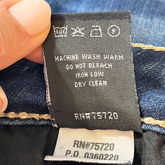 Buckle Black Mid-Rise Skinny Stretch Jeans Blue Fit 53 Distressed 30x32 Womens - Picture 12 of 16